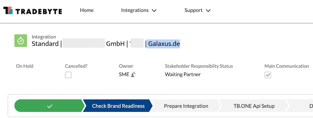 Tradebyte Standard-Integrationsprozess: Brand Readiness, TB.One API Setup, Export und Go-live
