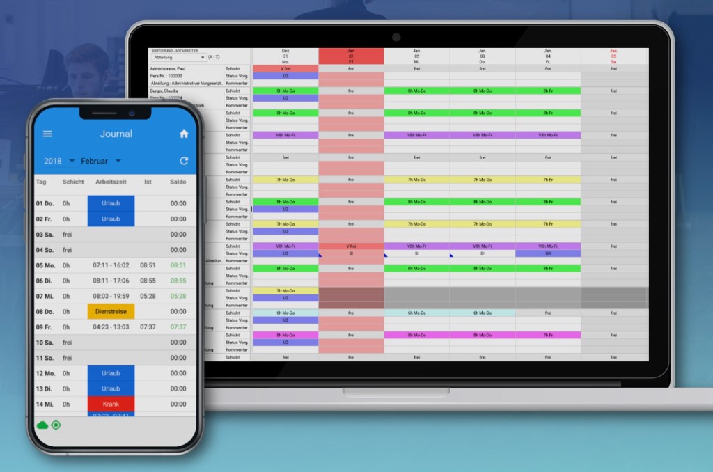 Timas-Journal auf Smartphone und Laptop